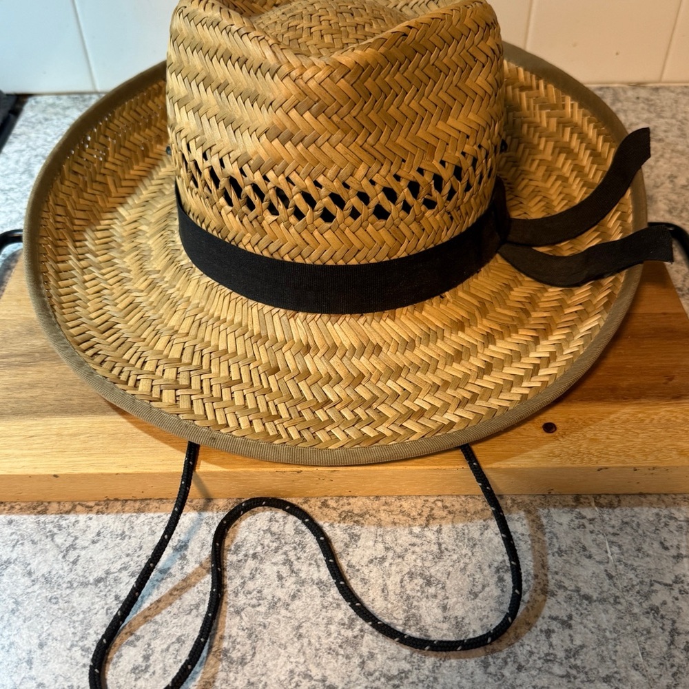 Broner | Women’s/Unisex Wear It Line Straw Hat with Black (Bow Design) Band, OS